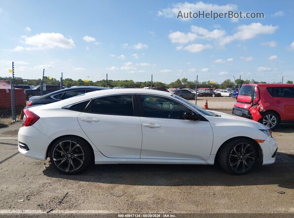 19XFC2F87KE008293 2019 HONDA CIVIC White უკანა სალონის ხედი