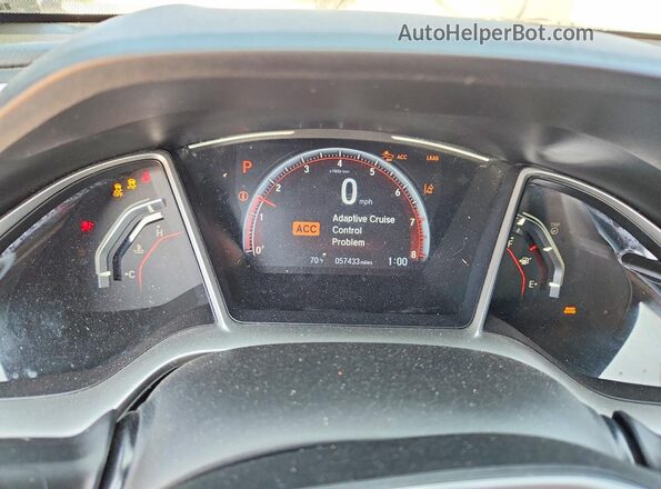19XFC2F87KE022131 2019 HONDA CIVIC Синий Вид щитка приборов