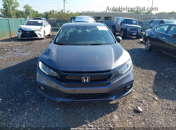 19XFC2F87KE025529 2019 HONDA CIVIC Gray Вид задньої частини салону