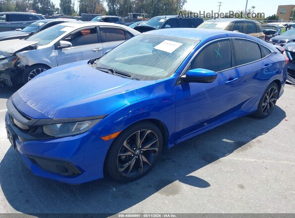 19XFC2F87KE210566 2019 HONDA CIVIC Blue Front left