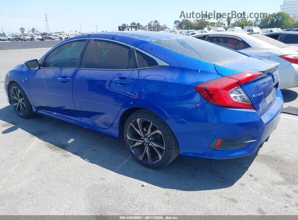 19XFC2F87KE210566 2019 HONDA CIVIC Blue Rear left