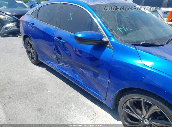 19XFC2F87KE210566 2019 HONDA CIVIC Blue Front view