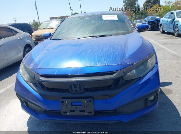 19XFC2F87KE210566 2019 HONDA CIVIC Blue Instrument cluster view