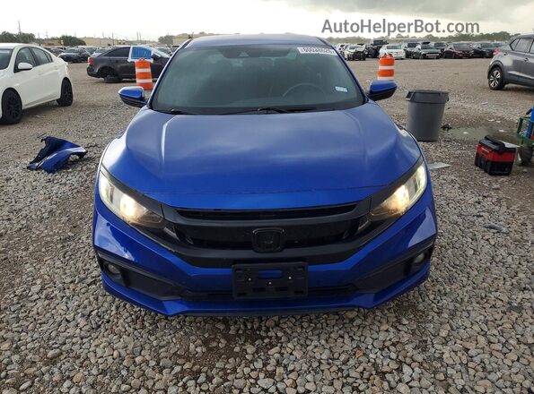 19XFC2F87LE008036 2020 HONDA CIVIC Blue Front view