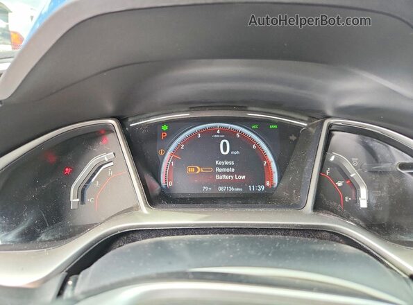 19XFC2F87LE027735 2020 HONDA CIVIC Blue Սարքավորումների վահանակի տեսք