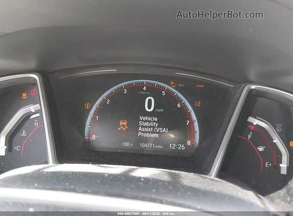 19XFC2F88KE045109 2019 HONDA CIVIC Серый Вид задних сидений