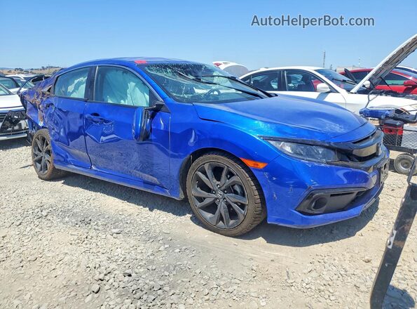 19XFC2F89KE206941 2019 HONDA CIVIC Синий Передняя правая четверть