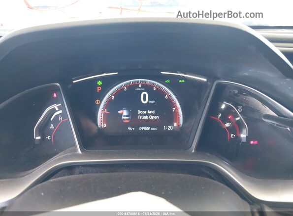 19XFC2F8XLE207520 2020 HONDA CIVIC White Widok tylnych siedzeń