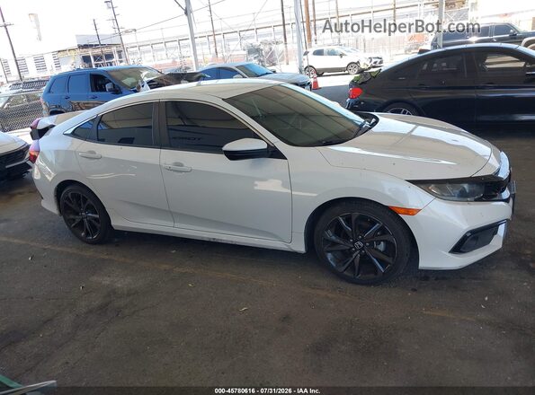 19XFC2F8XLE207520 2020 HONDA CIVIC White Widok wnętrza z tyłu