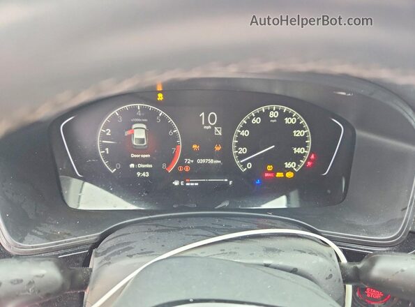 19XFL2G8XRE001654 2024 HONDA CIVIC Red Widok zestawu wskaźników