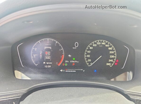 19XFL2H58PE400001 2023 HONDA CIVIC Charcoal Instrument cluster view