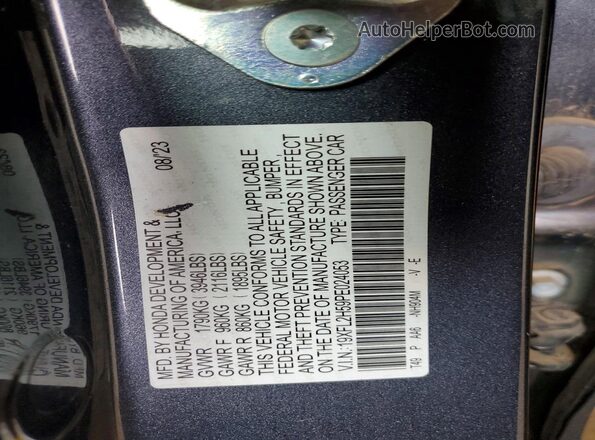 19XFL2H59PE024053 2023 HONDA CIVIC Gray Widok naklejki z numerem VIN