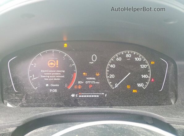 19XFL2H80NE024689 2022 HONDA CIVIC Blue Instrument cluster view