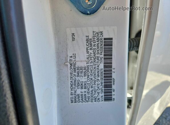 19XFL2H81SE005676 2025 HONDA CIVIC Белый Вид подкапотного пространства
