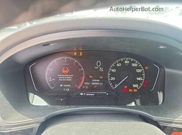 19XFL2H83RE024997 2024 HONDA CIVIC Blue Instrument cluster view