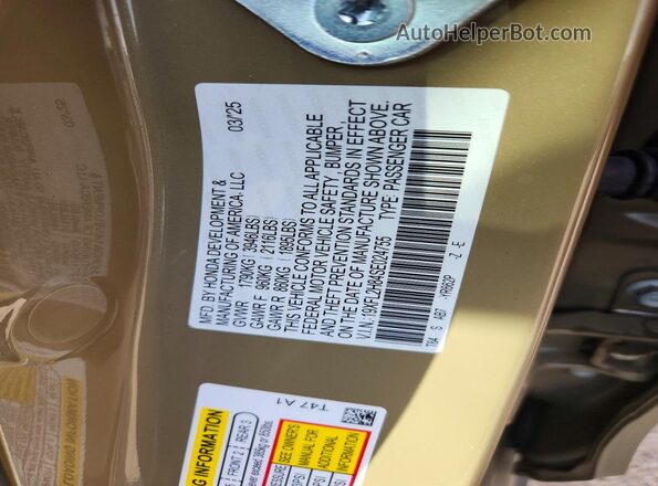 19XFL2H84SE024755 2025 HONDA CIVIC Brown Vista del compartimento del motor