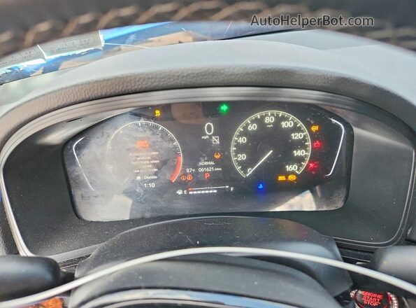 19XFL2H85NE018306 2022 HONDA CIVIC Blue ხელსაწყოთა პანელის ხედი