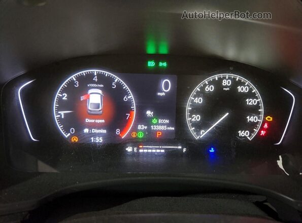 19XFL2H86NE005273 2022 HONDA CIVIC Blue ხელსაწყოთა პანელის ხედი