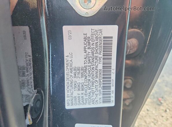 19XFL2H89PE009658 2023 HONDA CIVIC Black Вид підкапотного простору
