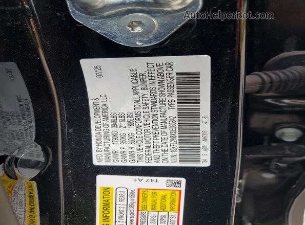 19XFL2H8XSE035842 2025 HONDA CIVIC Black ძრავის განყოფილების ხედი