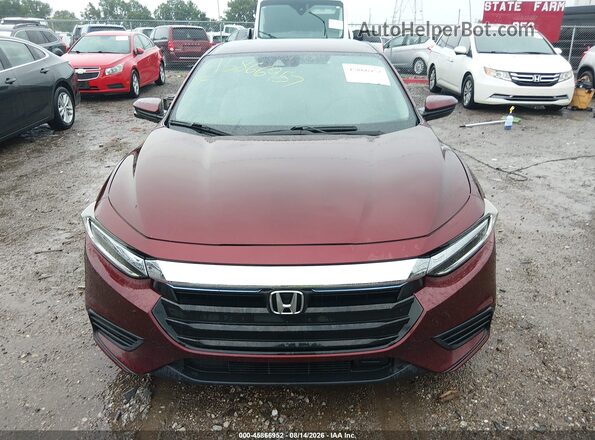 19XZE4F51KE033246 2019 HONDA INSIGHT Maroon Vista del cuadro de instrumentos