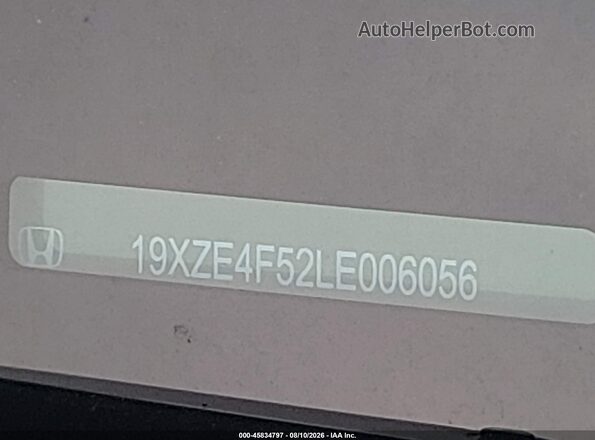 19XZE4F52LE006056 2020 HONDA INSIGHT Gray Widok komory silnika