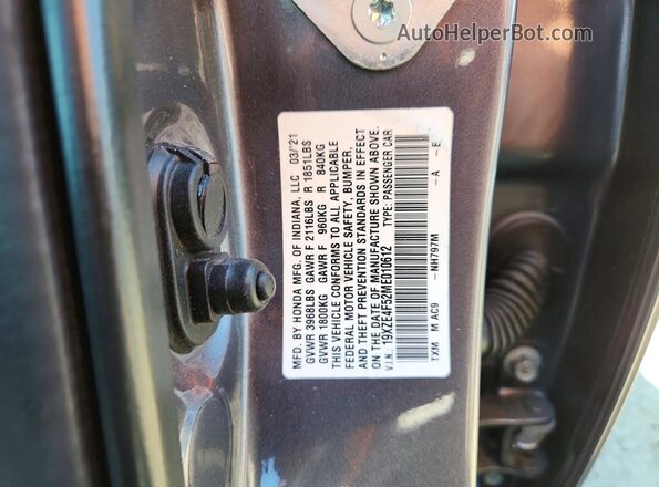 19XZE4F52ME010612 2021 HONDA INSIGHT Серый Вид подкапотного пространства