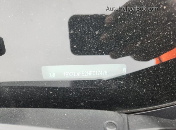 19XZE4F52NE017478 2022 HONDA INSIGHT Black Widok naklejki z numerem VIN