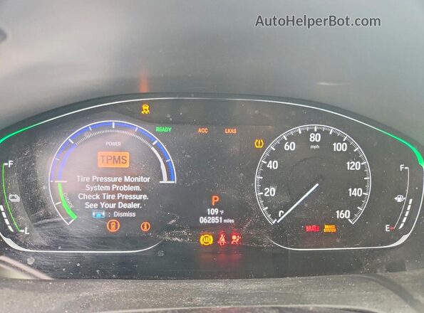 19XZE4F54LE004809 2020 HONDA INSIGHT White Instrument cluster view