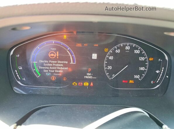 19XZE4F54LE009640 2020 HONDA INSIGHT White Instrument cluster view