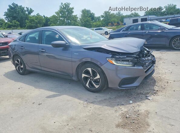 19XZE4F56ME009155 2021 HONDA INSIGHT Gray Delantero derecho