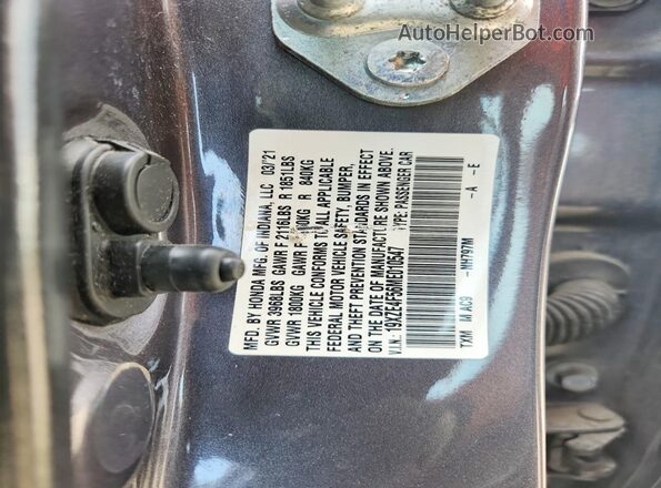19XZE4F56ME010547 2021 HONDA INSIGHT Gray Вид підкапотного простору
