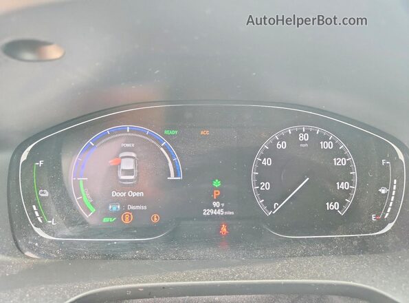 19XZE4F56ME010547 2021 HONDA INSIGHT Gray Вид щитка приладів