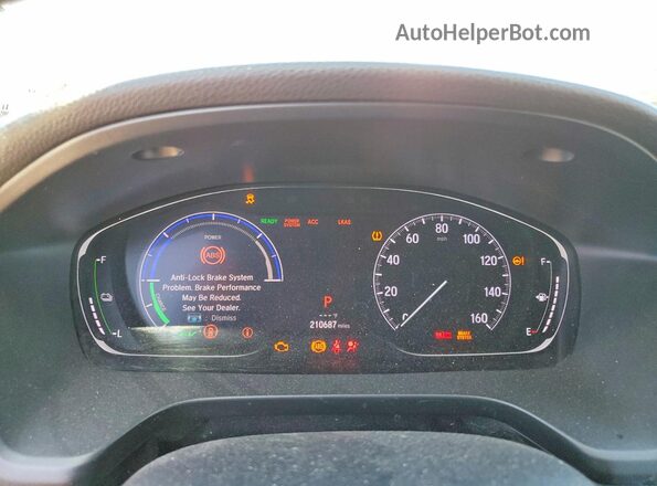 19XZE4F58LE001430 2020 HONDA INSIGHT Gray Вид щитка приладів