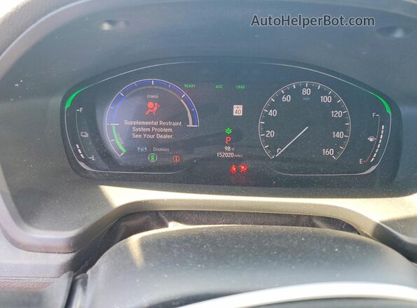 19XZE4F92KE003546 2019 HONDA INSIGHT White Instrument cluster view