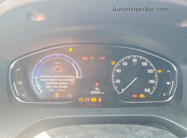 19XZE4F93LE012791 2020 HONDA INSIGHT Silver Instrument cluster view