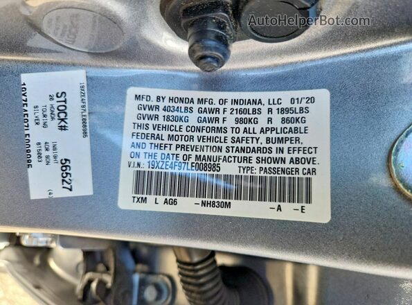 19XZE4F97LE008985 2020 HONDA INSIGHT Silver 