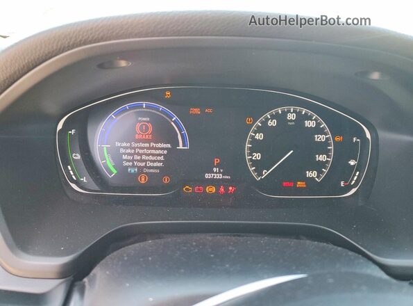 19XZE4F98LE006808 2020 HONDA INSIGHT Black Вид щитка приладів