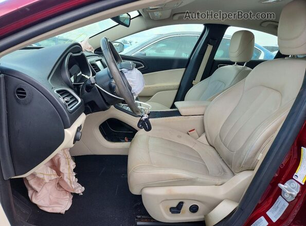 1C3CCCAB0HN511507 2017 CHRYSLER 200 Red Widok wnętrza z przodu