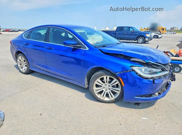 1C3CCCAB1GN119165 2016 CHRYSLER 200 Синий Передняя правая четверть