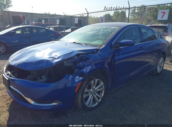 1C3CCCAB2GN153521 2016 CHRYSLER 200 Blue წინა მარცხენა ხედი სამი მეოთხედიდან