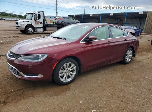 1C3CCCAB3GN165516 2016 CHRYSLER 200 Burgundy Rear left