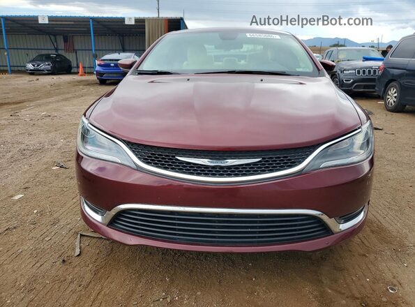 1C3CCCAB3GN165516 2016 CHRYSLER 200 Burgundy Instrument cluster view
