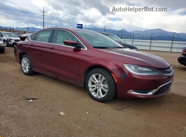 1C3CCCAB3GN165516 2016 CHRYSLER 200 Burgundy Front interior view