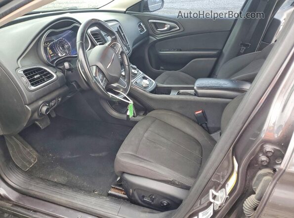 1C3CCCAB4GN111951 2016 CHRYSLER 200 Gray Widok wnętrza z przodu