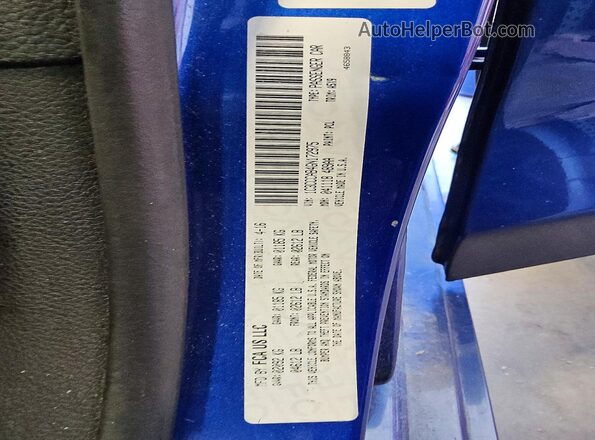 1C3CCCAB4GN172975 2016 CHRYSLER 200 Blue VIN sticker view