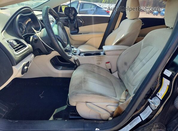 1C3CCCAB4GN181272 2016 CHRYSLER 200 Black Widok wnętrza z przodu