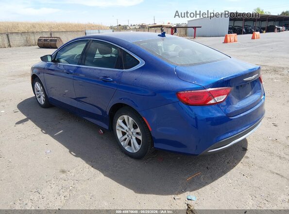 1C3CCCAB5GN122523 2016 CHRYSLER 200 Blue Trasero izquierdo