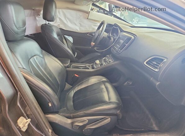 1C3CCCAB5GN159247 2016 CHRYSLER 200 Charcoal Widok wnętrza z przodu