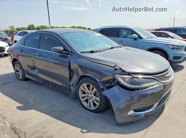 1C3CCCAB6GN143459 2016 CHRYSLER 200 Серый Вид спереди